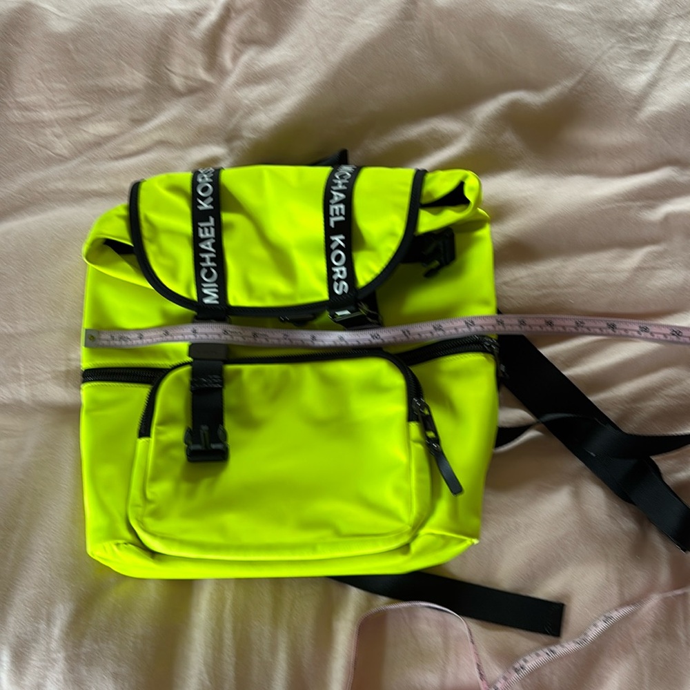 Michael Kors neon yellow backpack - Picture 2 of 15